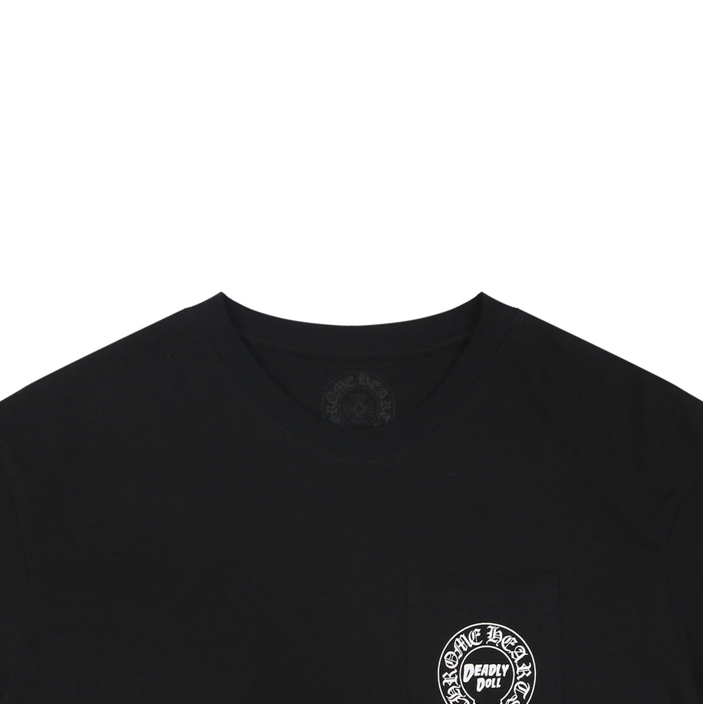 Chrome Hearts x Doll Collaboration Horseshoe Circle Graphic Print Short Sleeve Tee – Black