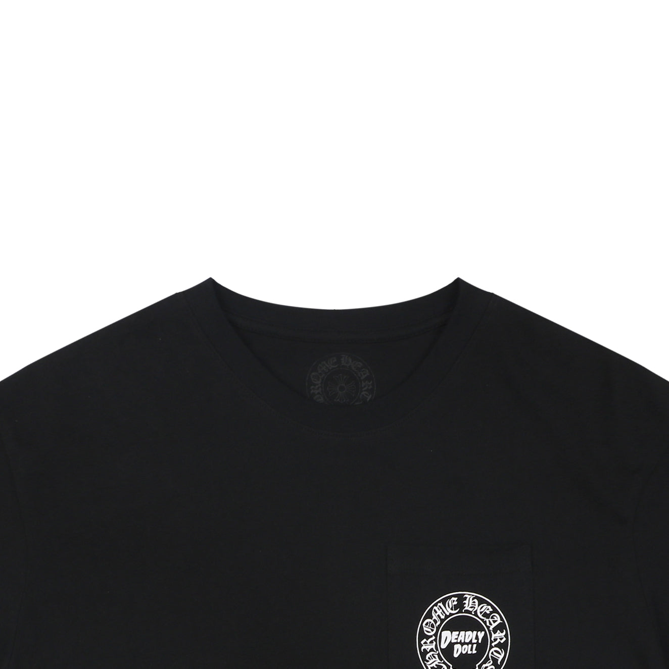 Chrome Hearts x Doll Collaboration Horseshoe Circle Graphic Print Short Sleeve Tee – Black