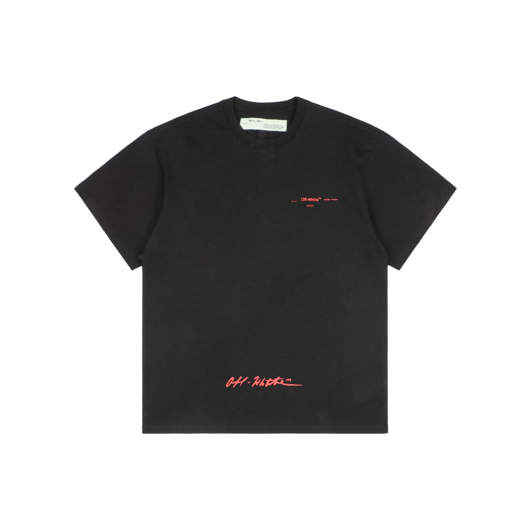 Off-White Co. Virgil Abloh 19SS Multicolor Dye Arrow Graphic Print Short Sleeve Tee – Black