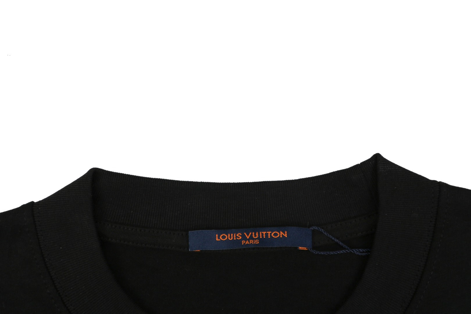 Louis Vuitton LV Hand-Painted Graffiti Pumpkin Graphic Short Sleeve Tee – Black