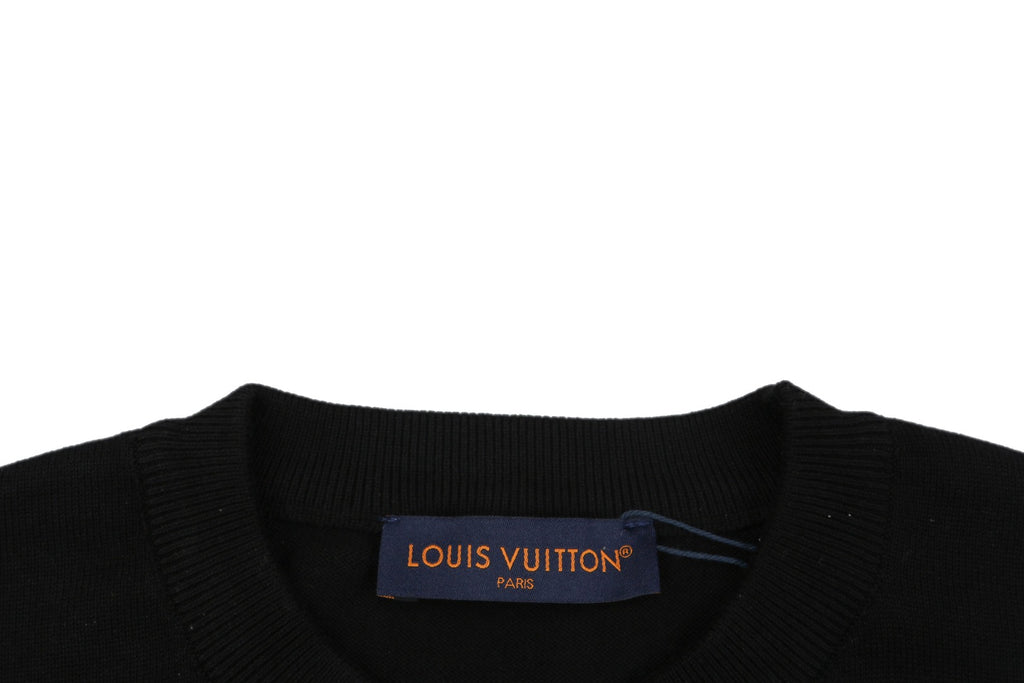 Louis Vuitton LV Trunk Jacquard Shield Graphic Short Sleeve Tee – Black