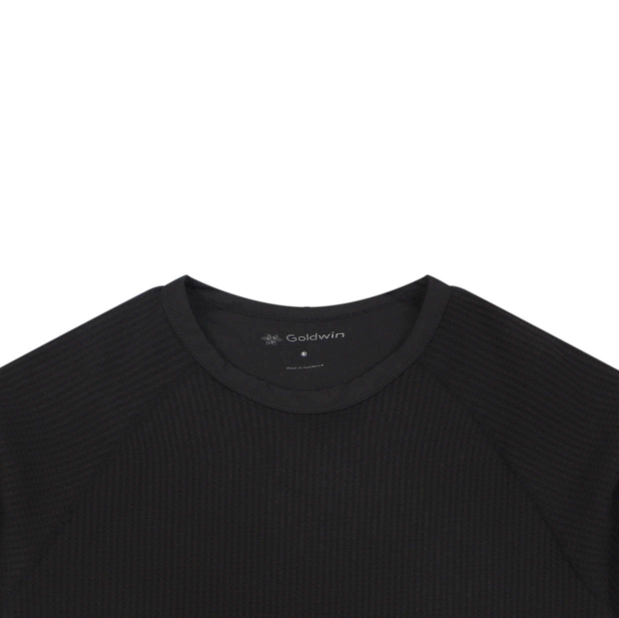 Goldwin Tonal Waffle Texture Short Sleeve Tee — Black