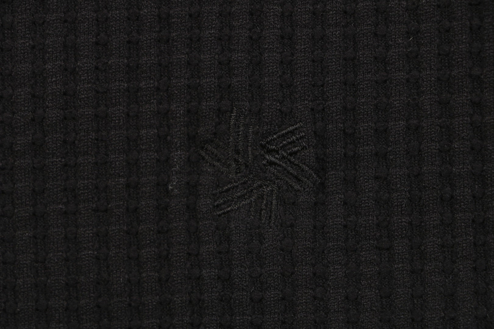 Goldwin Tonal Waffle Texture Short Sleeve Tee — Black