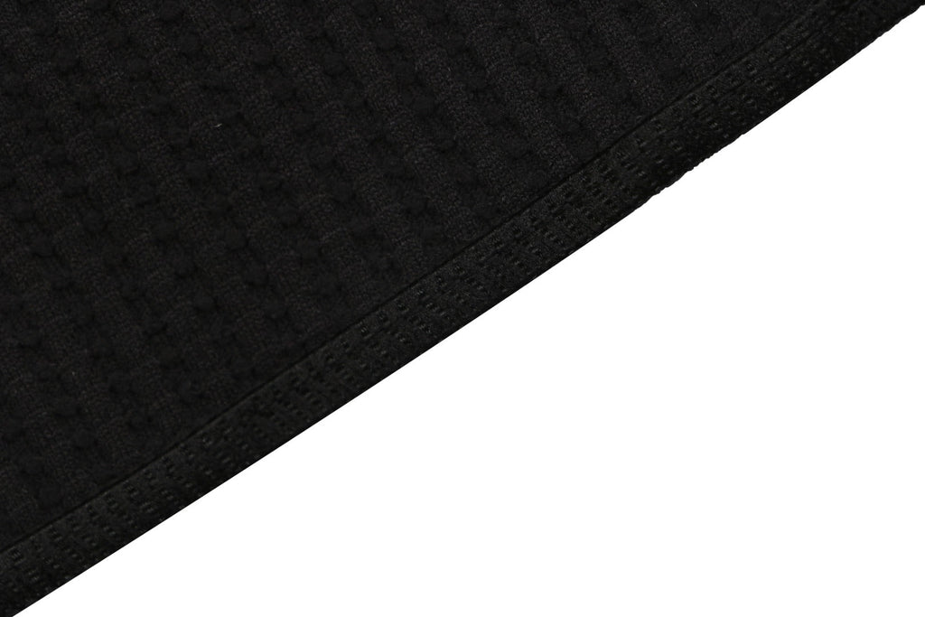 Goldwin Tonal Waffle Texture Short Sleeve Tee — Black