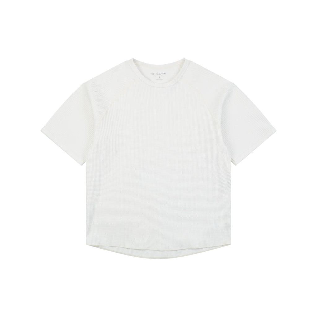 Goldwin Tonal Waffle Texture Short Sleeve Tee — White