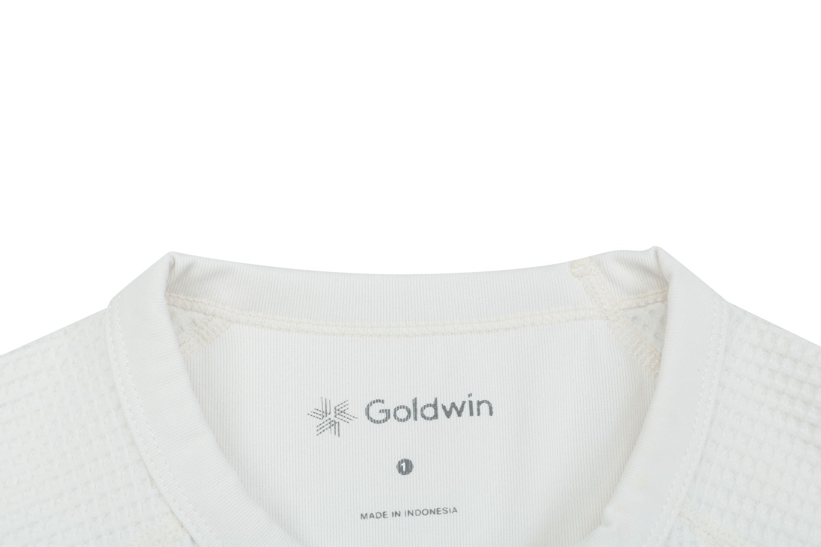 Goldwin Tonal Waffle Texture Short Sleeve Tee — White