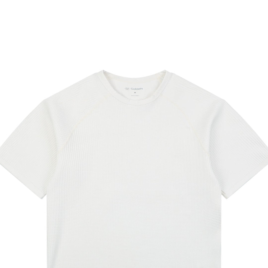 Goldwin Tonal Waffle Texture Short Sleeve Tee — White