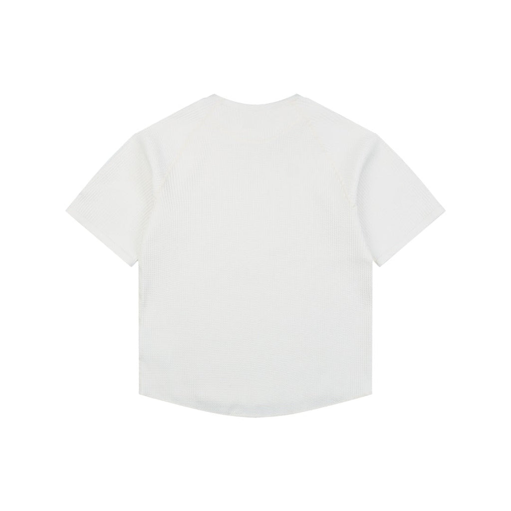 Goldwin Tonal Waffle Texture Short Sleeve Tee — White