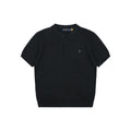 Ralph Lauren Pony Logo Waffle-Knit Short Sleeve Polo – Black