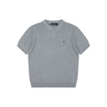 Ralph Lauren Pony Logo Waffle-Knit Short Sleeve Polo – Grey