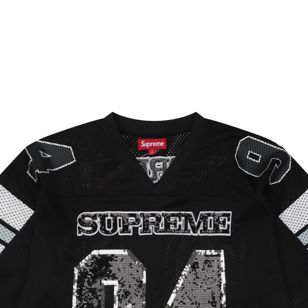Supreme ‘94 Sequin Mesh Football Jersey – Black