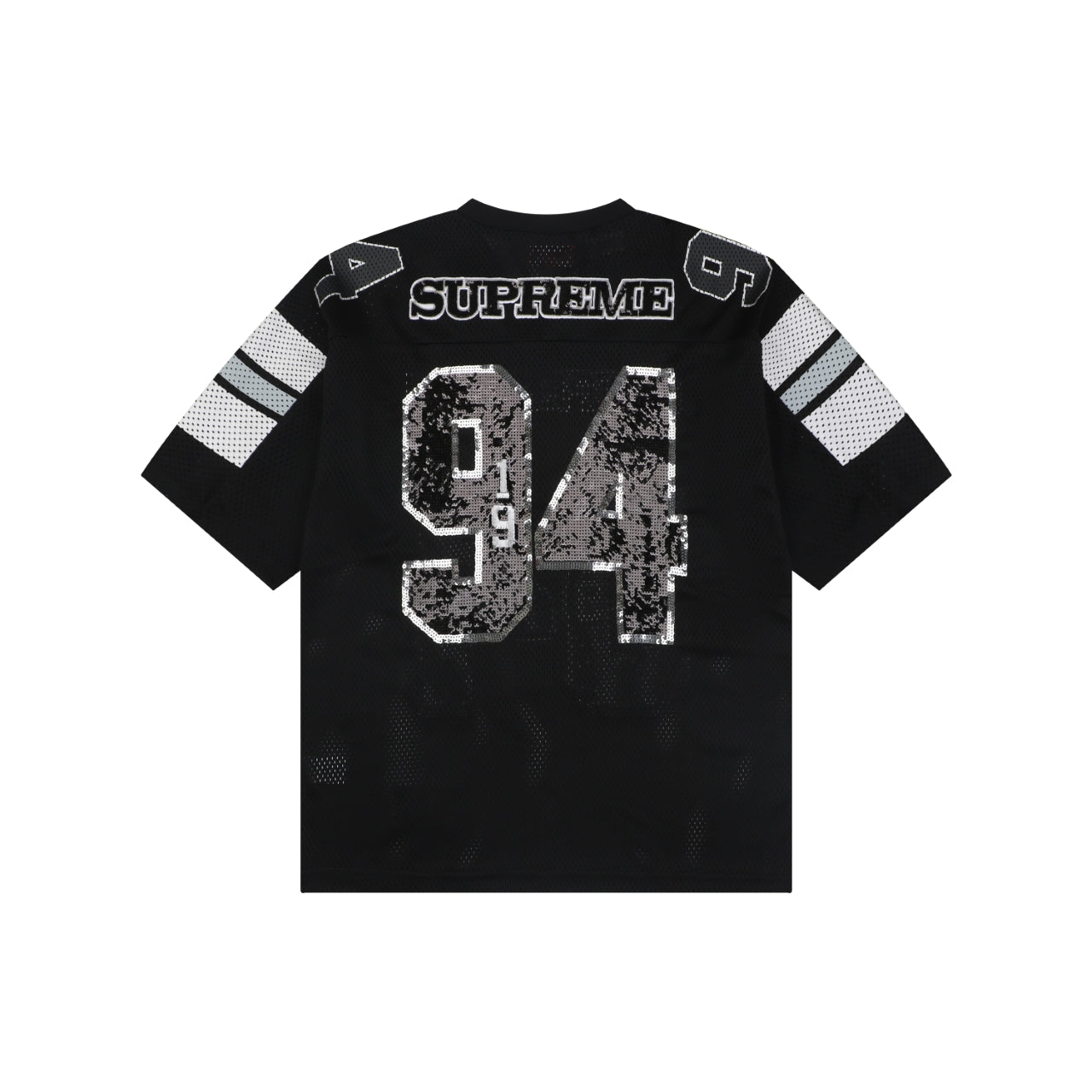 Supreme ‘94 Sequin Mesh Football Jersey – Black