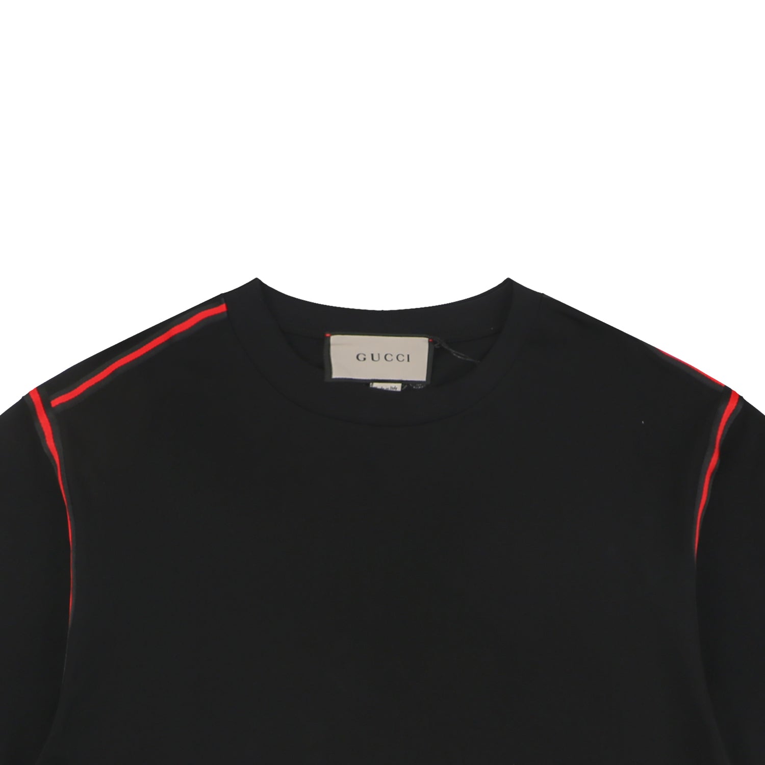 Gucci Shoulder Web Trim Short Sleeve Tee – Black