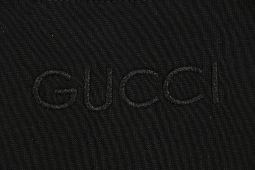 Gucci Shoulder Web Trim Short Sleeve Tee – Black