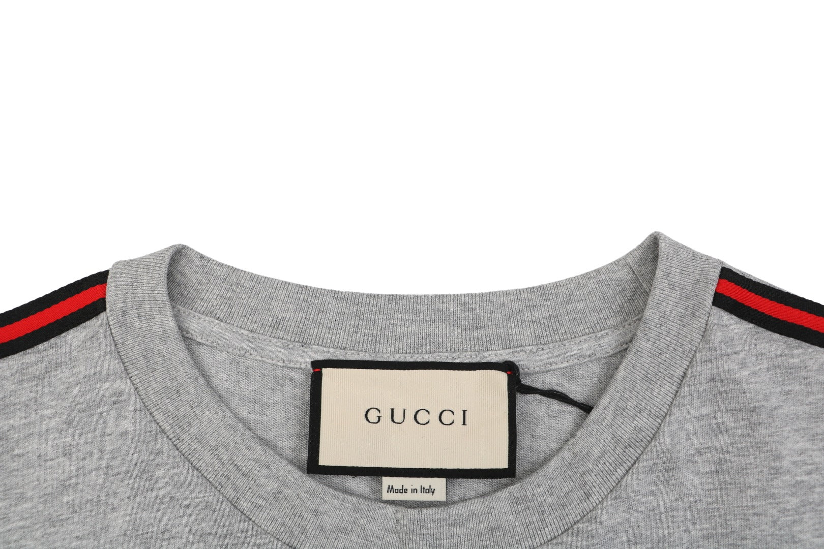 Gucci Shoulder Web Trim Short Sleeve Tee – Grey