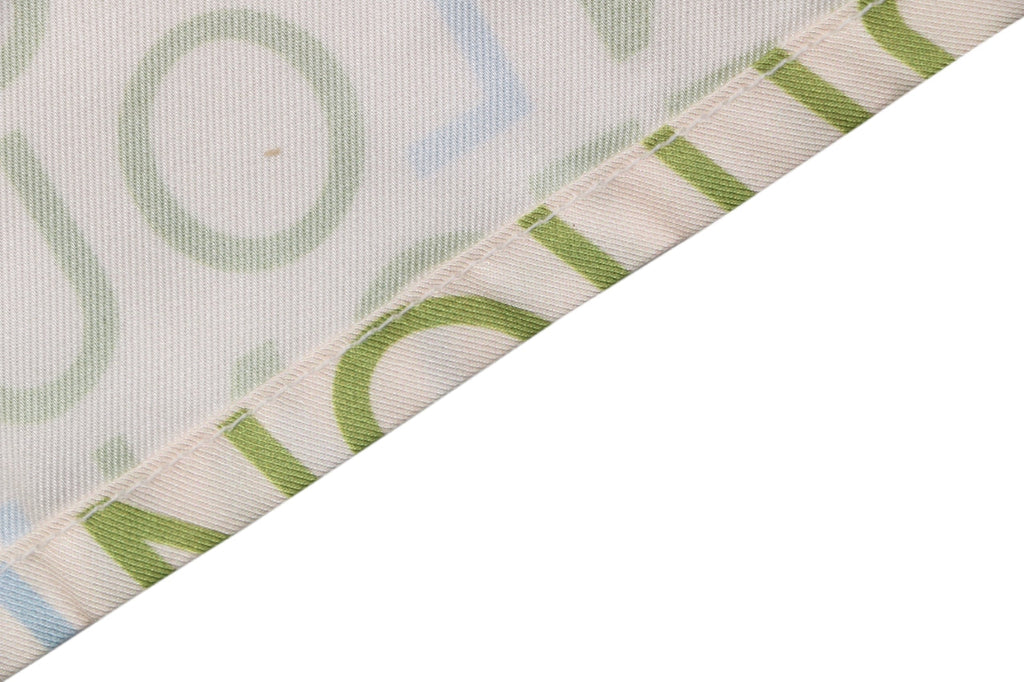 Louis Vuitton All-Over Monogram Letter Print Short Sleeve Camp Shirt — Cream / Green / Blue