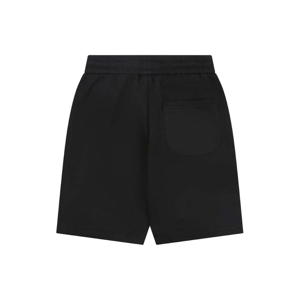 Chrome Hearts Pink Sanskrit Cross Embroidered Shorts — Black