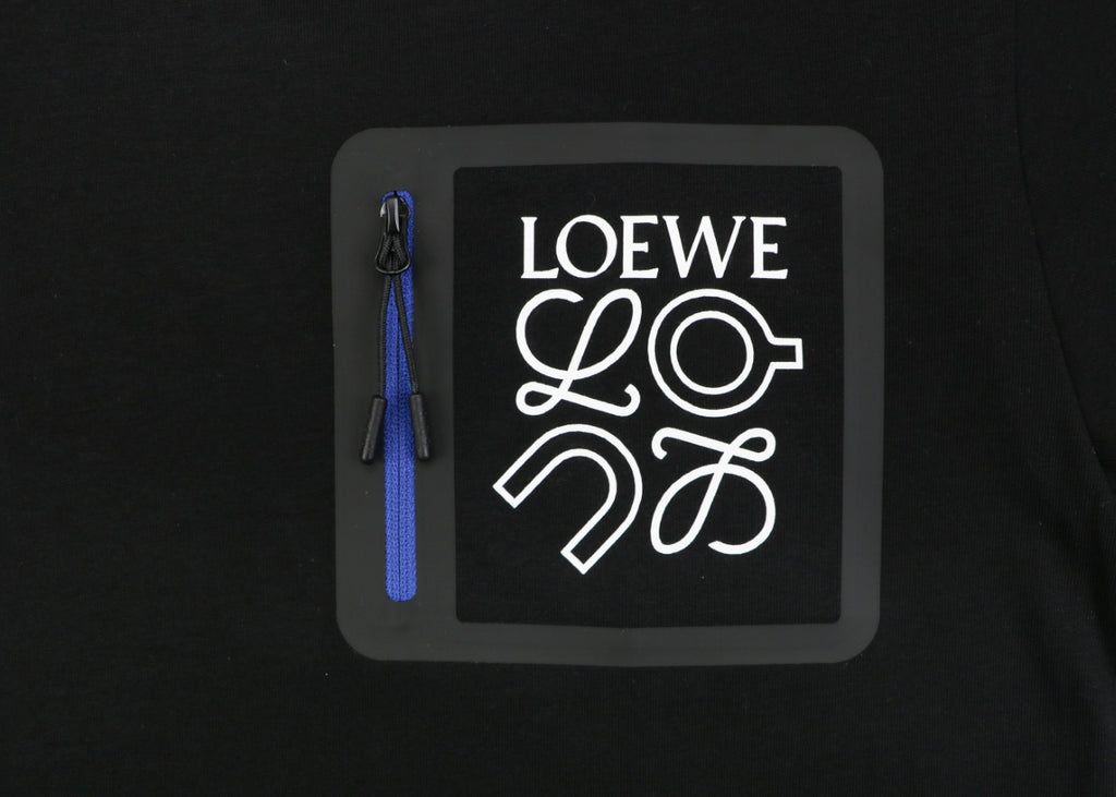 Loewe × On Zip Anagram Short Sleeve Tee – Black