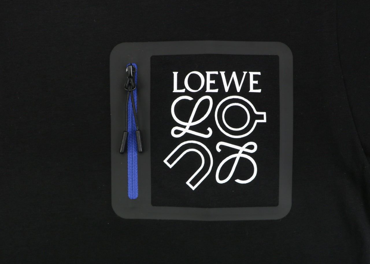 Loewe × On Zip Anagram Short Sleeve Tee – Black