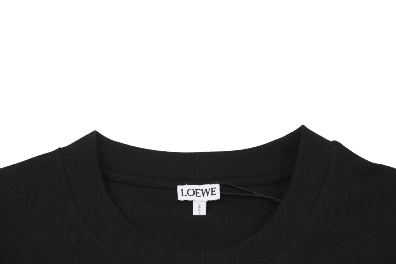Loewe × On Zip Anagram Short Sleeve Tee – Black