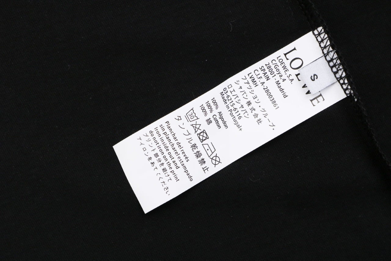 Loewe × On Zip Anagram Short Sleeve Tee – Black