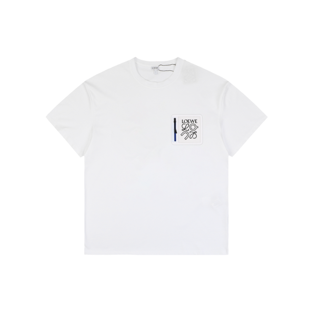 Loewe × On Zip Anagram Short Sleeve Tee – White