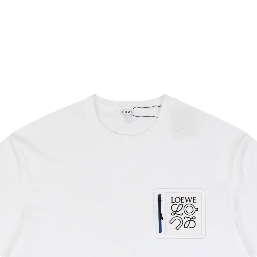 Loewe × On Zip Anagram Short Sleeve Tee – White
