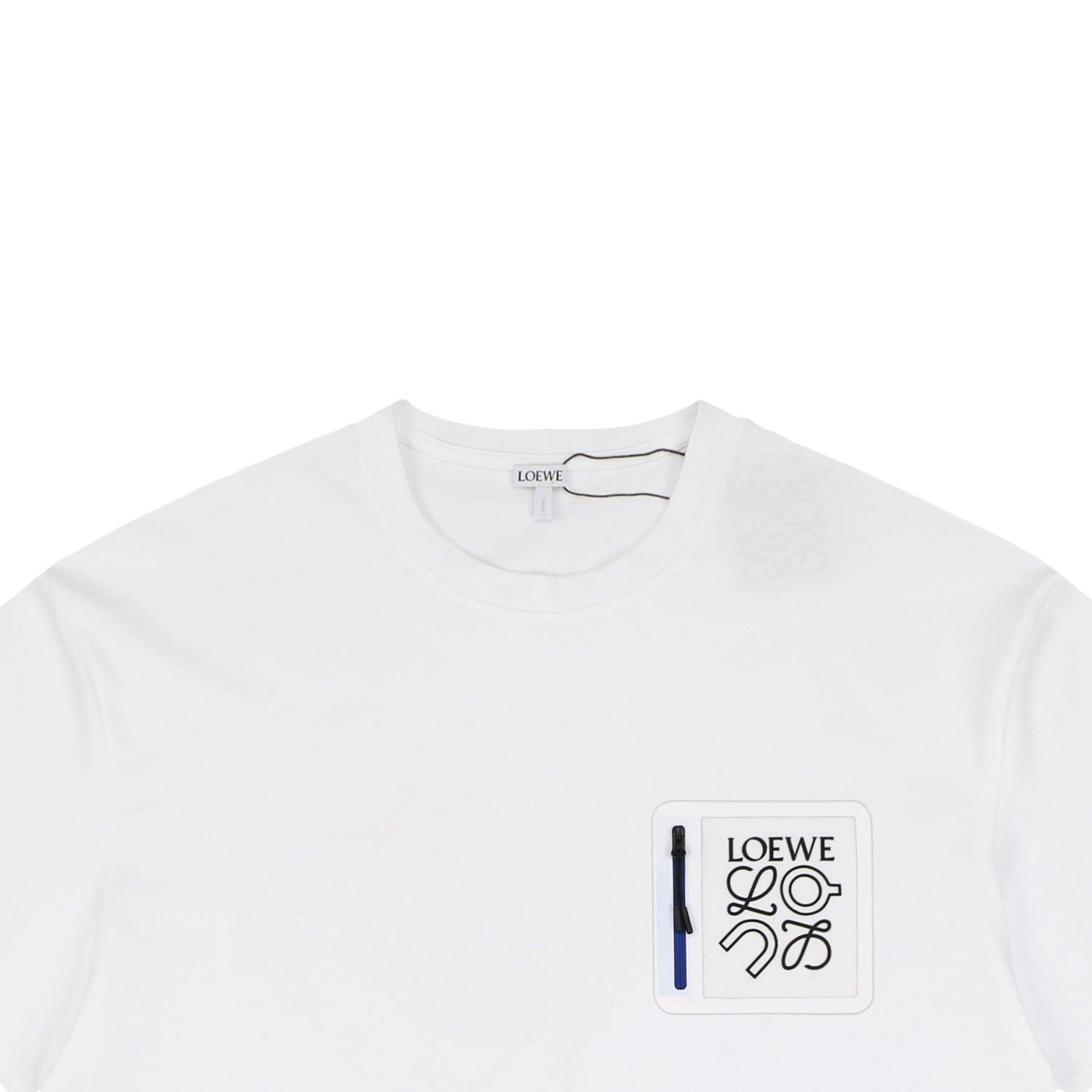 Loewe × On Zip Anagram Short Sleeve Tee – White