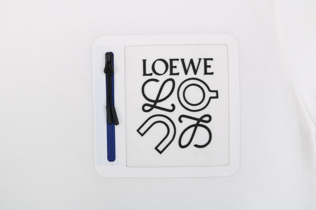 Loewe × On Zip Anagram Short Sleeve Tee – White