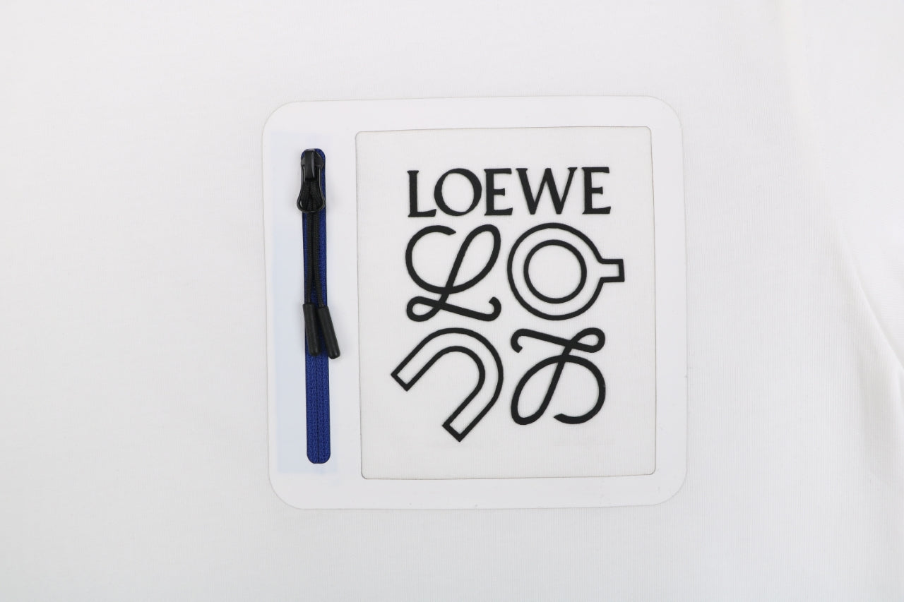 Loewe × On Zip Anagram Short Sleeve Tee – White