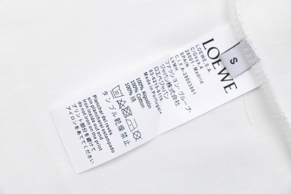 Loewe × On Zip Anagram Short Sleeve Tee – White