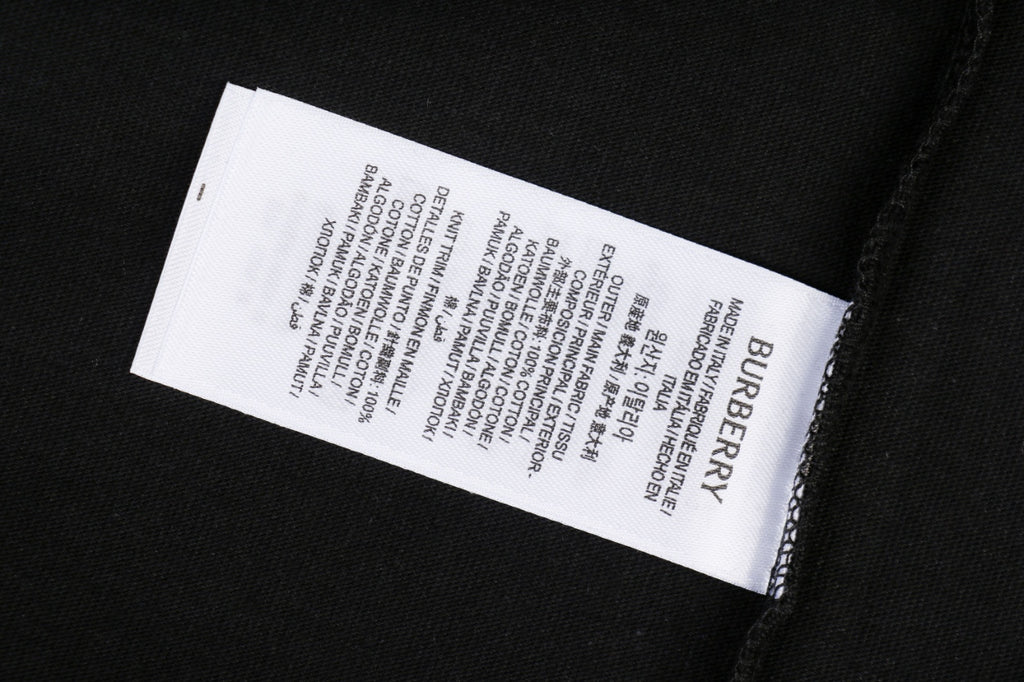 Burberry Oval Check Equestrian Knight Embroidered Short Sleeve Tee – Black