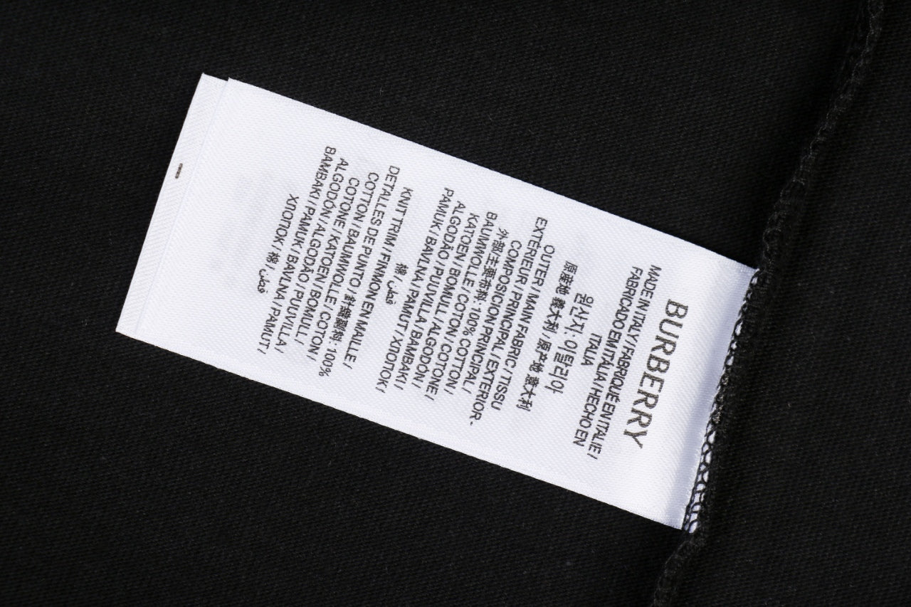 Burberry Oval Check Equestrian Knight Embroidered Short Sleeve Tee – Black