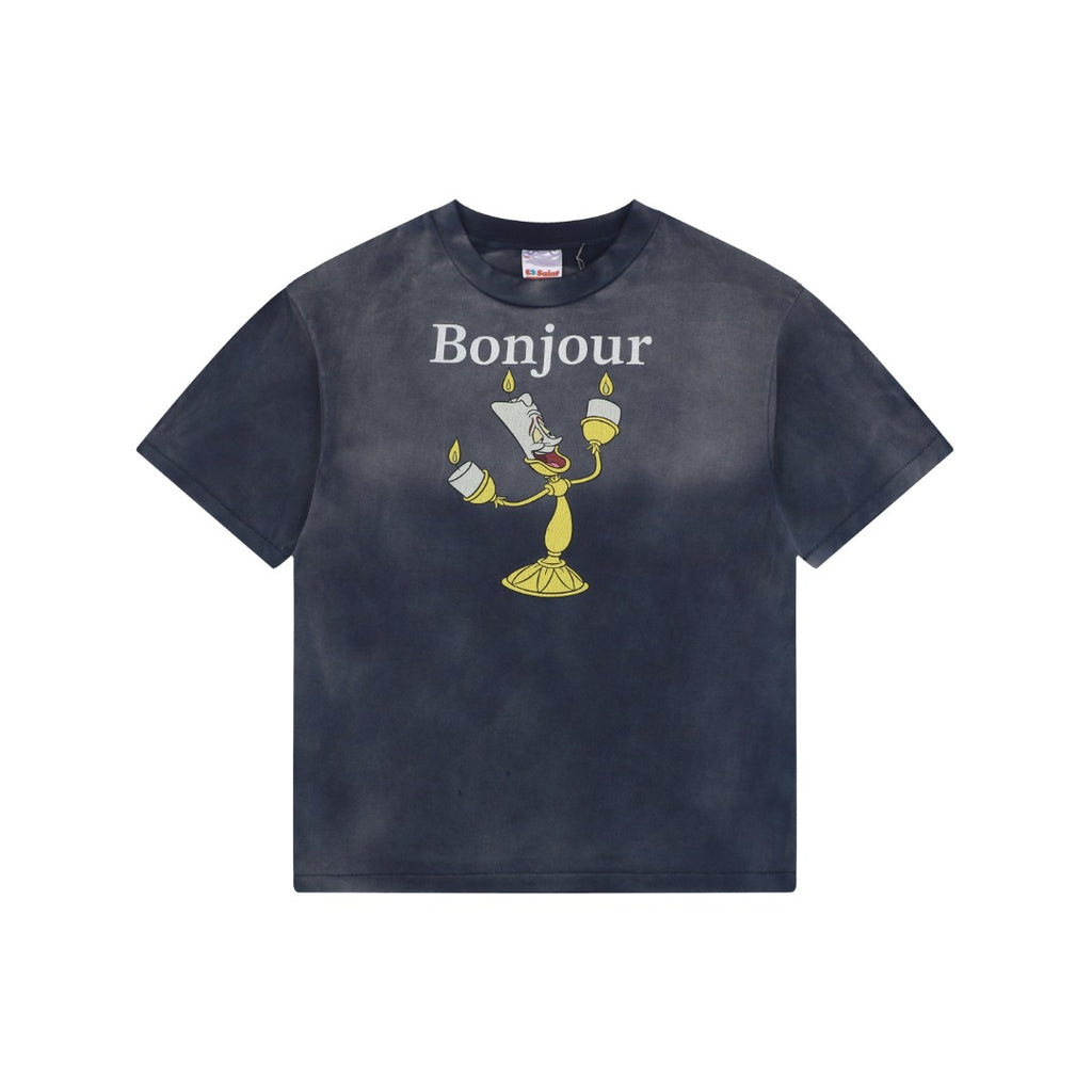 Saint Michael Lumière Candelabra Graphic Short Sleeve Tee – Washed Black