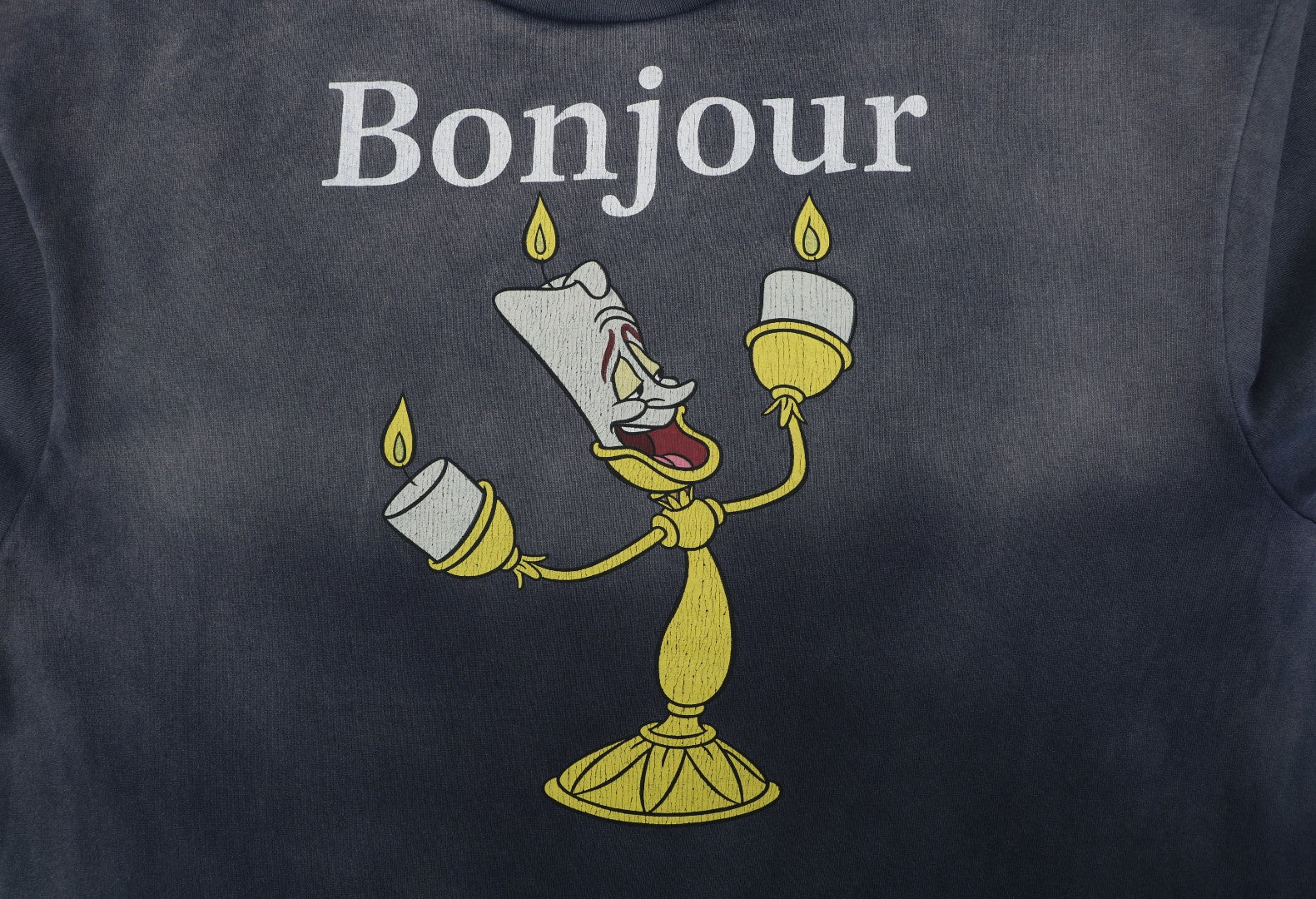 Saint Michael Lumière Candelabra Graphic Short Sleeve Tee – Washed Black