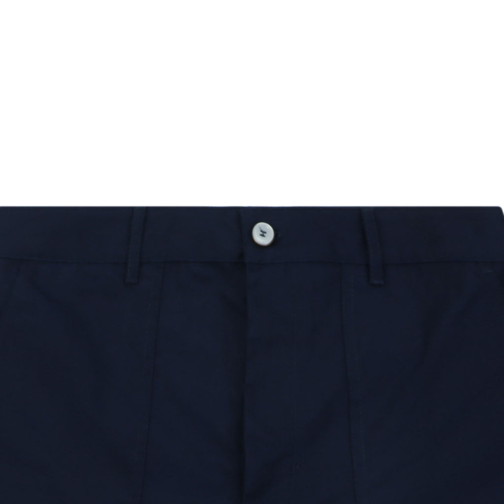 Louis Vuitton LV Monogram Leather Appliqué Shorts — Navy