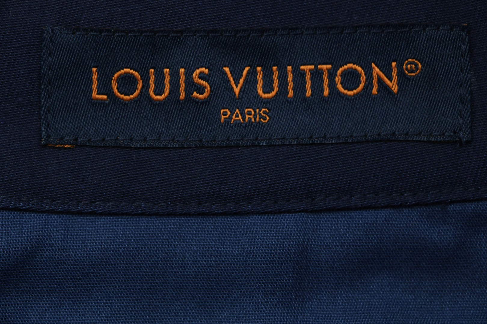 Louis Vuitton LV Monogram Leather Appliqué Shorts — Navy