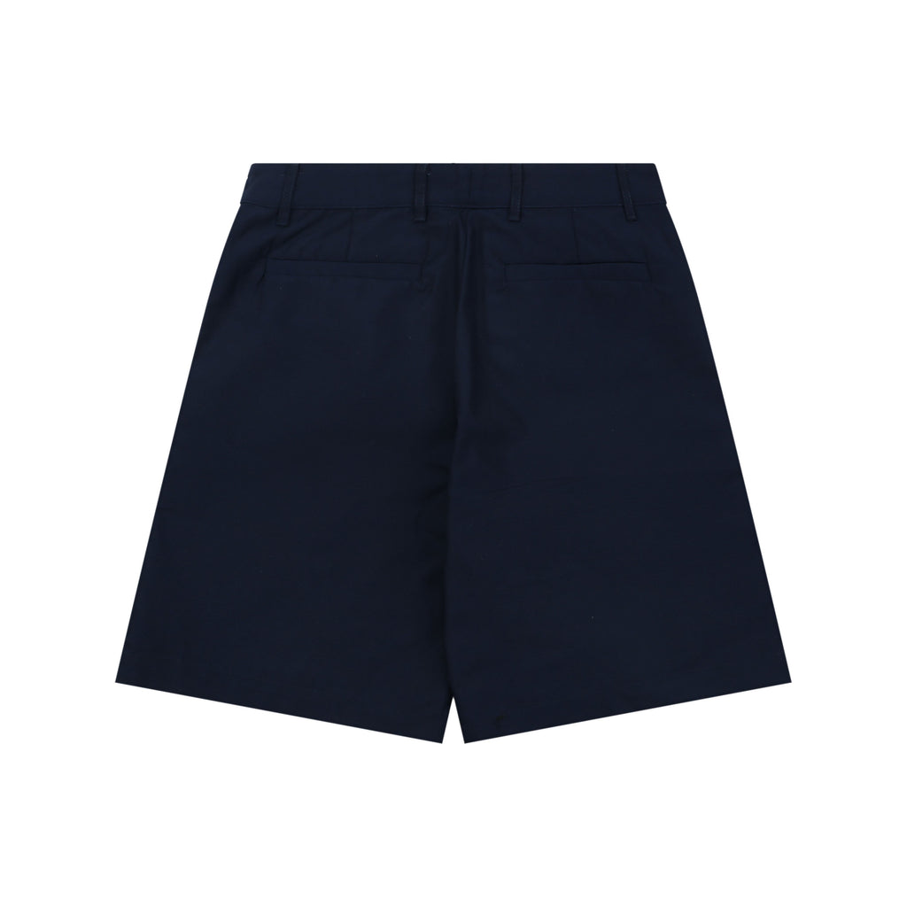 Louis Vuitton LV Monogram Leather Appliqué Shorts — Navy