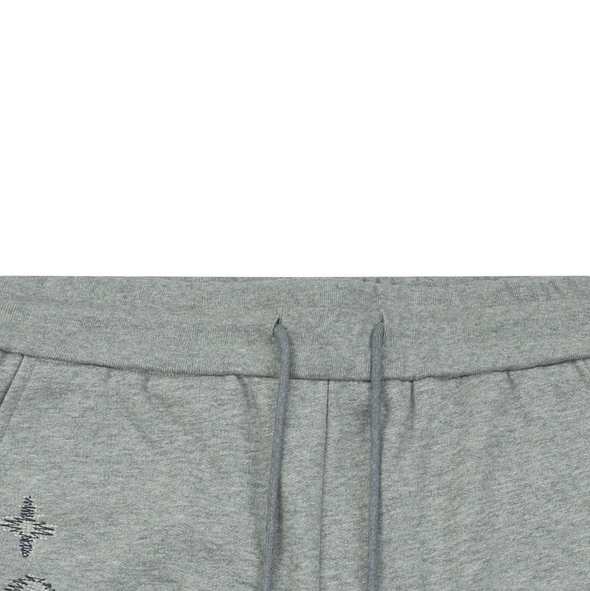 Louis Vuitton Hand-Drawn Monogram Stitch Embroidered Shorts — Grey
