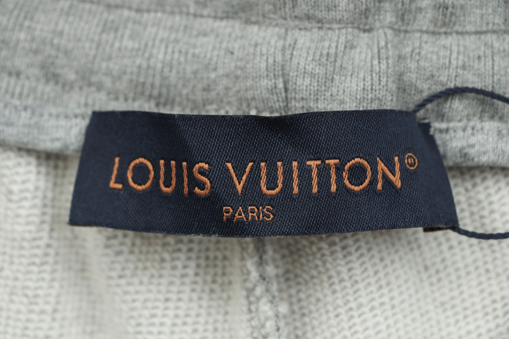 Louis Vuitton Hand-Drawn Monogram Stitch Embroidered Shorts — Grey