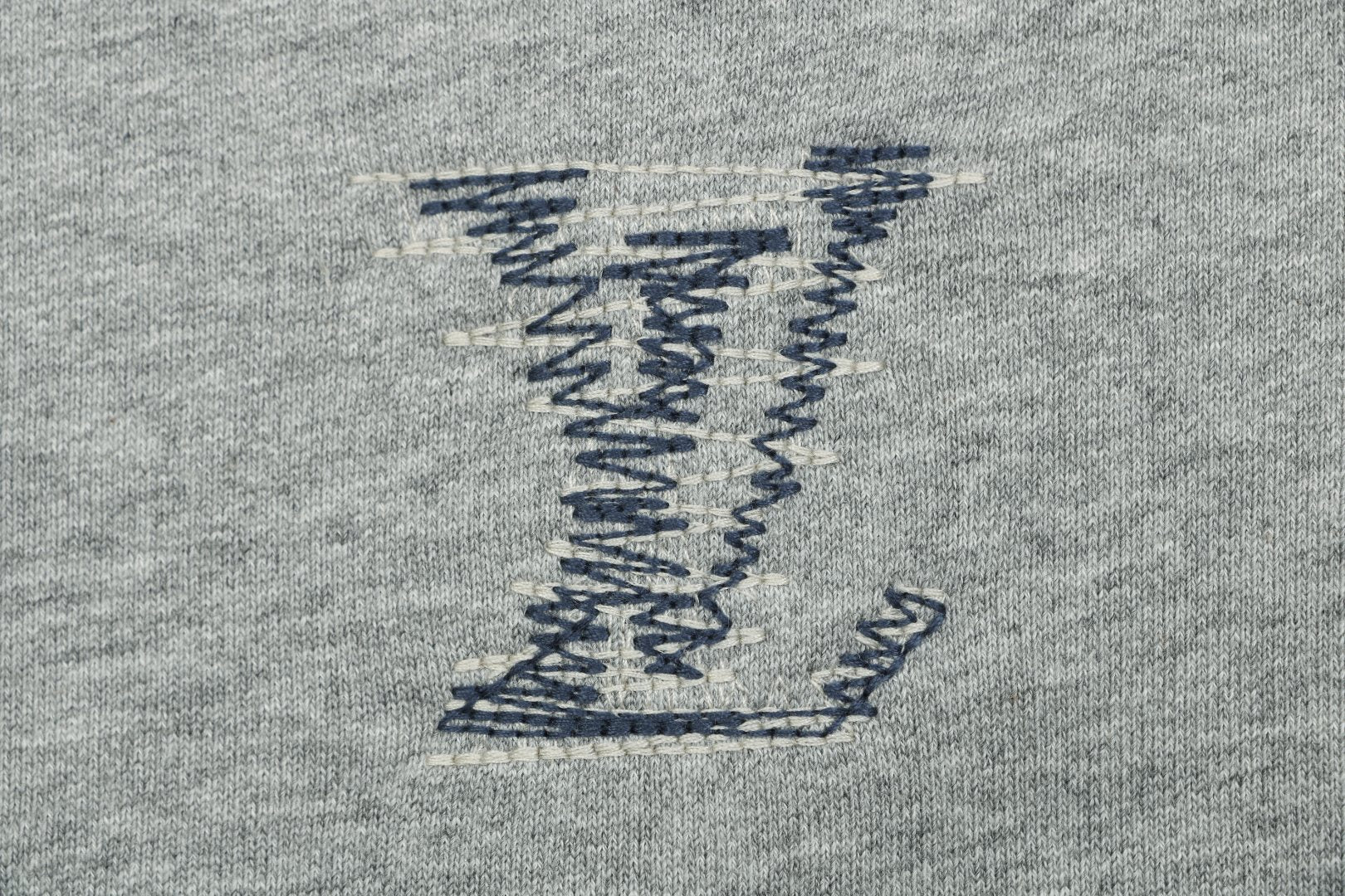 Louis Vuitton Hand-Drawn Monogram Stitch Embroidered Shorts — Grey