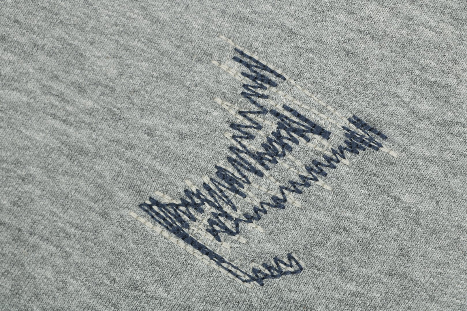 Louis Vuitton Hand-Drawn Monogram Stitch Embroidered Shorts — Grey