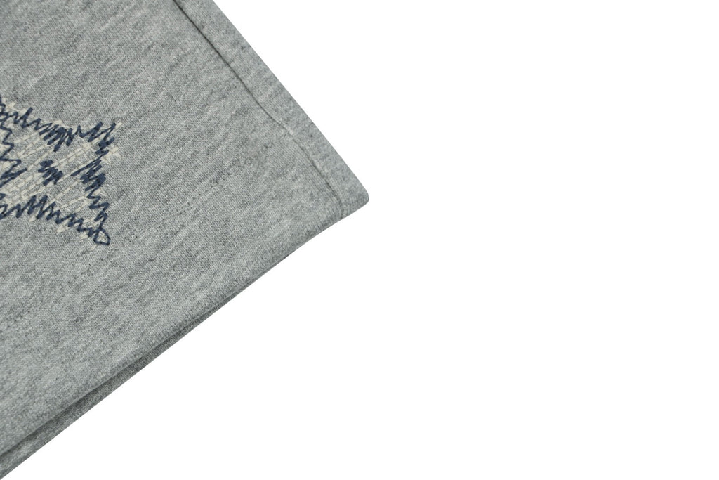 Louis Vuitton Hand-Drawn Monogram Stitch Embroidered Shorts — Grey