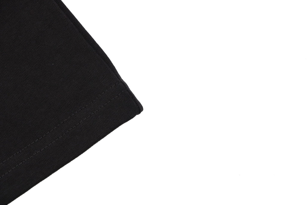 Balenciaga Blue Oval Ring Logo Print Short Sleeve Tee — Black
