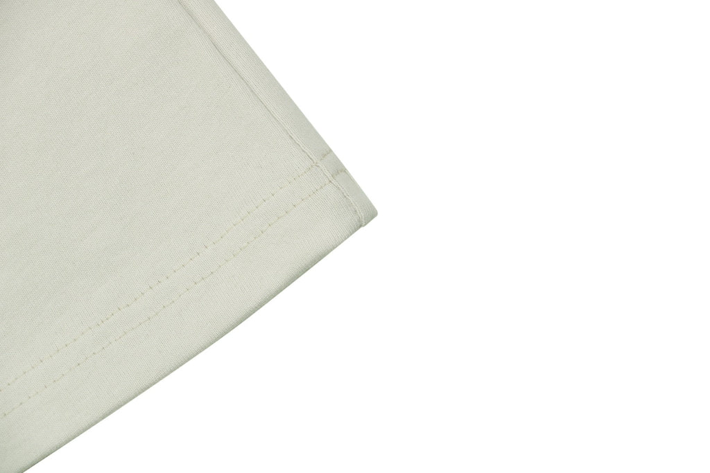 Balenciaga Blue Oval Ring Logo Print Short Sleeve Tee — Cream