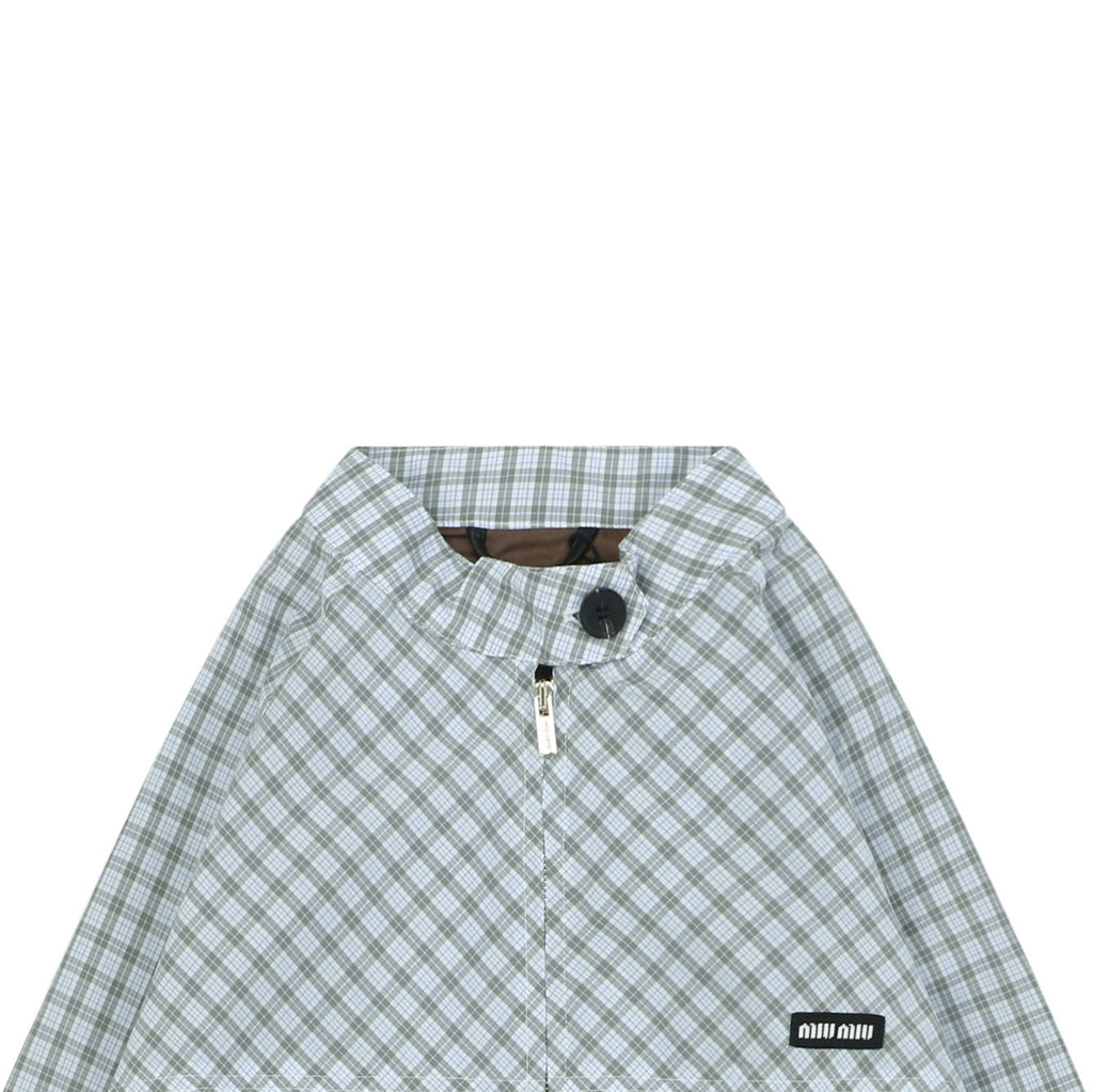 Miu Miu Blue Grey Vichy Check Jacket