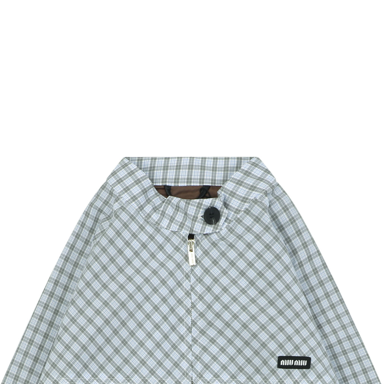 Miu Miu Blue Grey Vichy Check Jacket
