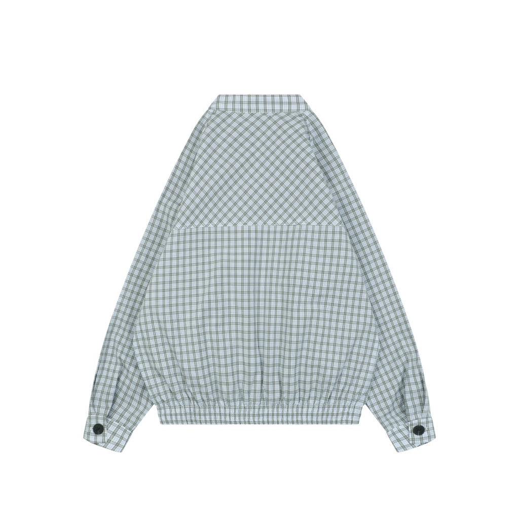 Miu Miu Blue Grey Vichy Check Jacket