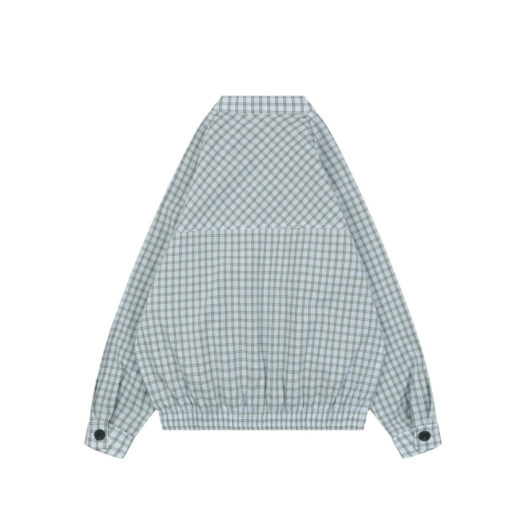 Miu Miu Blue Grey Vichy Check Jacket