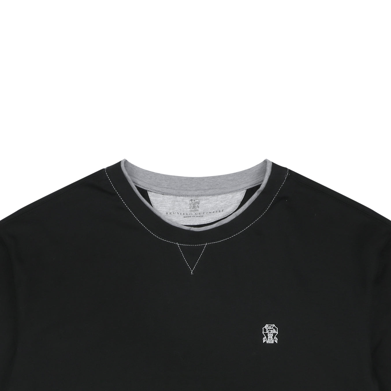 Balenciaga BC Contrast Collar Short Sleeve Tee – Black